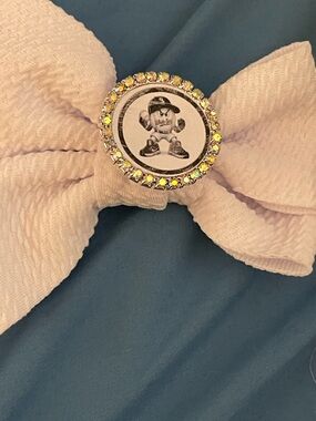 Rhinestone Center Bow Hair Clip